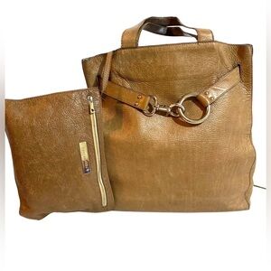 Marc Jacob’s vintage Brown distressed Leather Tote and Pouch Set
